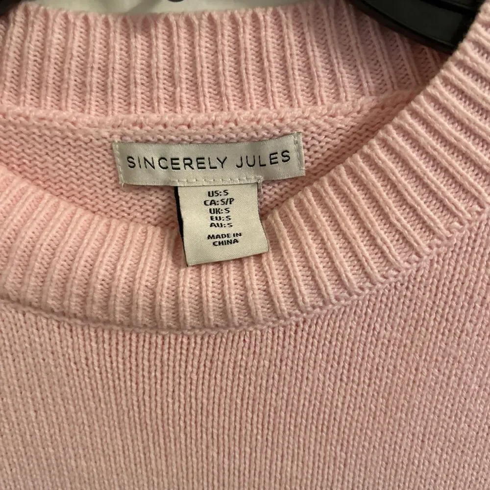 Sincerely Jules colorblock crewneck sweater, Small